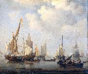 willem van de velde  the younger Ships in a calm Germany oil painting artist